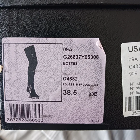 CHANEL PARIS MOSCOU Red Thigh High Boots - Picture 10 of 11